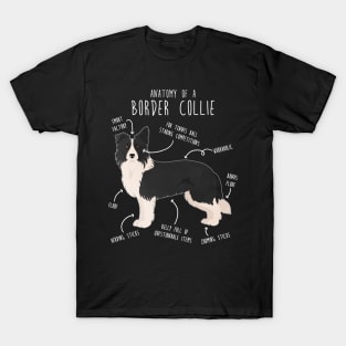 Border Collie Dog Anatomy T-Shirt